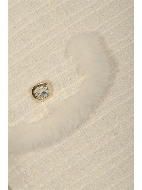 Abito bouclette profili simil pelliccia NO SECRETS | 253NS231LATTE